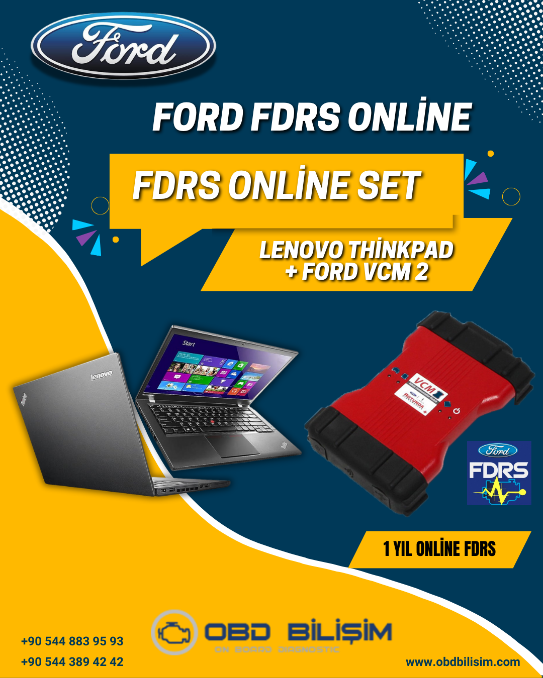 Ford VCM 2 FDRS Arıza Tespit Cihazı Lenovo Set